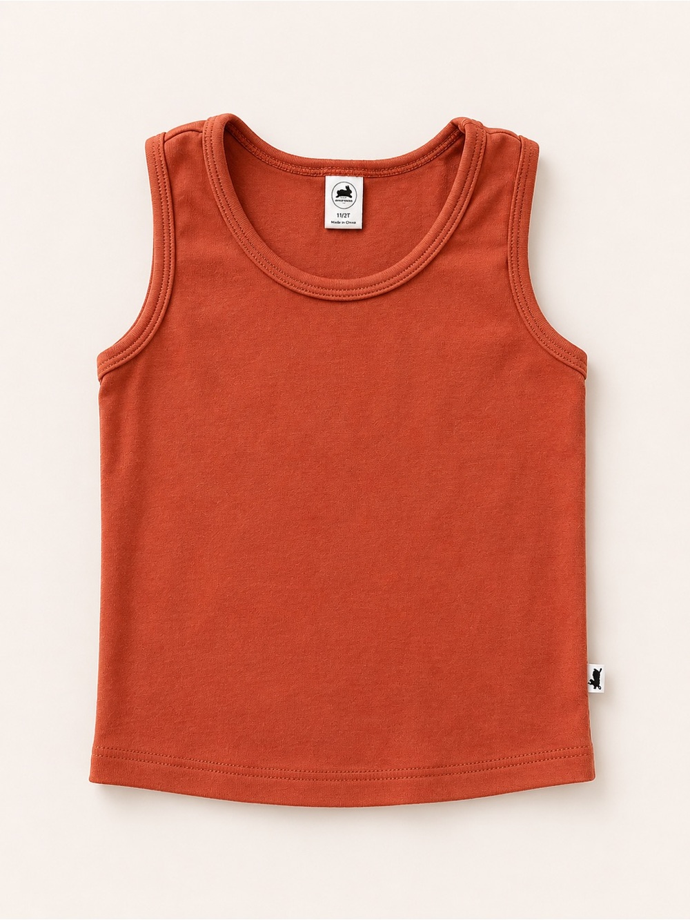 Little & Lively Kids' Rust Orange Tank Top - Bamboo Kids Clothing / Small Shop